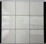 (9PIECES) Vtg American Olean Ceramic Wall Tile 4.25X4.25 Ice White (0025) Gloss New. Price: $16.95.