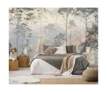 Hazy Forest Mural, Abstract Nature Landscape Wallpaper, Background ... New. Price: $168.77.