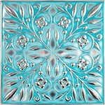 10-PACK Peel And Stick Backsplash Metal Tiles 8" X Teal Silver Leaves,... New. Price: $62.77.