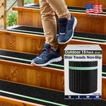 Outdoor Stair Treads Non Slip 30" X 6" 15-PACK Glow In The Dark Waterproof 8 New. Price: $63.85.