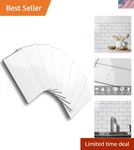 100-PIECE Polished White Subway Tiles Waterproof Peel And Stick Backsplash New. Price: $68.39.