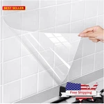 Snkxu Clear Contact Paper, Protection For Kitchen Backsplash Tiles, Cabinets, New. Price: $19.99.
