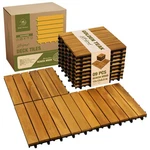 Deck Tiles 12X12 Inch 9 Pcs Acacia Wood Waterproof Outdoor Patio Green Alluvium New. Price: $59.99.