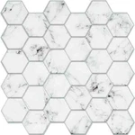 Self-adhesive Tile: Roommates Carrara Marble Hexagon Peel And Stick Backsplash New. Price: $13.90.