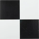 Sterling Self Adhesive 12-INCH Vinyl Floor Tiles, 20 Black/white New. Price: $35.98.