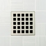 Square Shower Drain, Ebbe E4803 Quadra Satin Nickel And Rough-in Adapter Kit New. Price: $239.00.