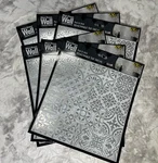 6X Silver Inlay Tile Main Street Wall Creations Peel & Stick Removable Decal New. Price: $9.99.