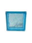 Glass Block - Mulia 8X8X3 Blue Wave (7 1/2" 1/8") New. Price: $10.00.