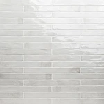 Glossy White Brick Look Porcelain Tile For Floors & Walls 2"X18 New. Price: $122.99.