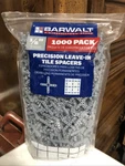 Barwalt By Marshalltown 1/8-IN Plastic X-shaped Tile Spacer 1000 -pack New. Price: $8.99.