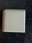 Vintage 4 3/8" Curved Bullnose Corner Kakhi Green Tile New. Price: $12.00.