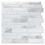 ART3D 10-SHEET Premium Stick On Kitchen Backsplash Tiles, 12 White New. Price: $62.37.