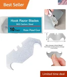 Precision Hook Blade 10 Pack - Durable SK5 Steel For Utility And Carpet Cutters New. Price: $16.14.