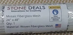 Stone Deals Mosaic Mesh For Back Mounted Tile 24" X 48", Non Sticky New. Price: $19.99.
