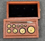 B9 Set Of Christian Becker Scale / Balance Weights Tweezers - Original Wood Box. Price: $20.00.