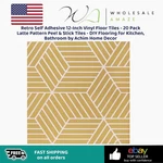 Retro Self Adhesive 12-INCH Vinyl Floor Tiles 20 Pack Latte Pattern Peel Open. Price: $44.99.