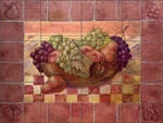 Fruit Tile Backsplash Wilder Rich Kitchen Art Ceramic Mural OB-WR718 New. Price: $125.00.