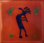 Fine Crafts Imports 4.2X4.2 9 Pcs Kokopelli Talavera Mexican Tile New. Price: $52.96.