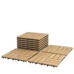Topbuy 10 Pcs Acacia Wood Deck Tiles Patio Interlocking Floor New. Price: $47.99.