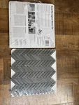 Jeffrey Court Basalt Herringbone Gray In. X 10.75 Wall Floor Mosaic Tile 2NIP Open. Price: $12.00.