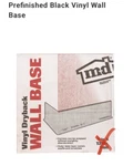 M-d Building Products 75887 2-1/2-INCH Dry Back Vinyl Wall Base, Black Appx 60 New. Price: $24.99.