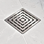 Ebbe E4815BN 4" Unique Grate Frames Brushed Open. Price: $68.00.