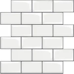 Stickgoo 10-SHEET White Subway Tiles Peel And Backsplash, On New. Price: $49.79.