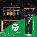 ART3D 102PCS Peel&stick Wall Tiles, Each 3"X6" New. Price: $49.99.