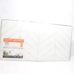 (2-PK) Smart Tiles Chevron Peel & Stick 3D Paper Backsplash Vinyl White Xl Open. Price: $25.19.