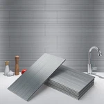 100-PIECES Peel And Stick Stainless Steel Backsplash Self-adhesive Metal Tiles, New. Price: $89.32.