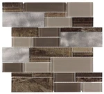 Elida Ceramica 12X12 Multi-finish Glass/metal Linear Mosaic Wall Tile 50 Ct, New. Price: $424.99.