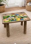 Painted Folk Art Wood Stool La Palma El Salvador Milking Handmade Used. Price: $59.99.