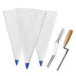 3 Pack Tile Grout Masonry Mortar Bags - 12"X24" Heavy Duty Blue New. Price: $31.07.