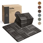 Thyoi Deck Tiles, Patio Flooring 10 Pcs - Square Ft, Black Crossed Pattern New. Price: $60.26.