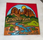 Sedona Arizona Terracotta TILE/TRIVET6X6 Earthtones Hand Glazed & Kiln Fired New. Price: $24.99.