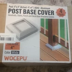 Wocepu Aluminum Square Post Base Covers 4X4 White Pack New. Price: $25.00.