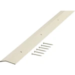 M-d 74336 Carpet Trim, 72 L, 1.38 W, Fluted Surface, Aluminum, Almond. Price: $48.79.