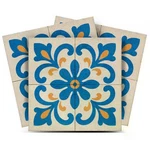 Homeroots 678455 X In. Blue Vinyl Arabesque Peel & Stick Removable Tiles New. Price: $47.90.