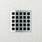Square Shower Drain, Ebbe E4803 Quadra Polished Chrome And Rough-in Adapter Kit New. Price: $239.00.
