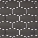 Cruz Bay Studio MKT2871 Long Hex - 11" Geometric Wall Tile Carbon Gloss New. Price: $104.06.