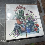Vintage Banan Appeal 4 Pc Ceramic Art Tile Mural Flower Garden Pots New Sealed. Price: $25.22.