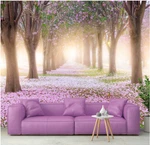 Bormia Forest Mural Xl 195"X120" - Scenic Road & Trees Wallpaper Bedroom New. Price: $65.00.