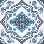 Floorpops Marrakesh Peel And Stick Tiles, Blue, Floral Vinyl Tile... New. Price: $18.92.