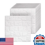 Umedol 40PCS 3D Wall Panels Peel And Stick Faux Foam 11.8"X11.8" White Brick New. Price: $75.83.