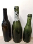 Vintage Continental Green Glass Bottles For Wine/beer X3 Used. Price: $19.98.