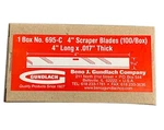 Gundlach 695-C 4" Scraper Blades .017", 100 Box New. Price: $30.00.