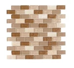 Jeffrey Court 12IN Glass Honey Onyx Brick Interlocking Wall Tile Kitchen New. Price: $12.00.