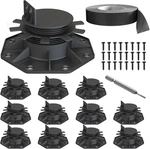 12 Pack Adjustable Deck Support Pedestal, High Load Black New. Price: $54.67.