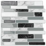 ART3D 10-SHEET Peel And Stick Kitchen 12" X (10 Sheets), Gray Marble New. Price: $46.98.