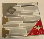 Decor Peel And Stick Mosaics Moon Linear Faux Tiles 5 Pack New. Price: $20.00.